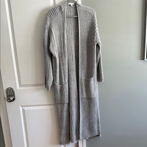 Nordstrom Topshop Gray Open-Front Knit Cardigan